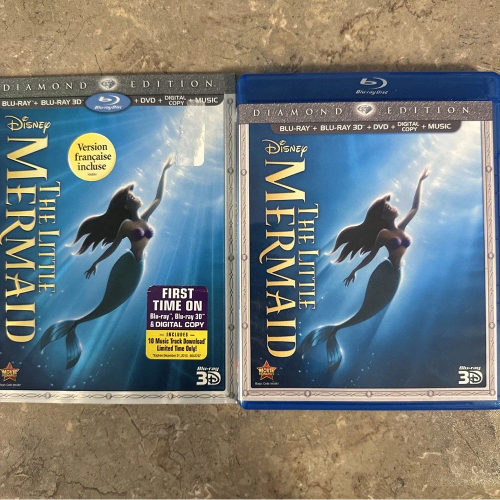 Disney The Little Mermaid Diamond Edition Blu-ray 3D Set - Blue and Gold
